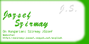 jozsef szirmay business card